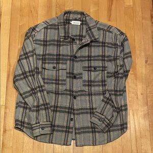 Men's Plaid Shirt Jacket in Gray by Honor the Gift